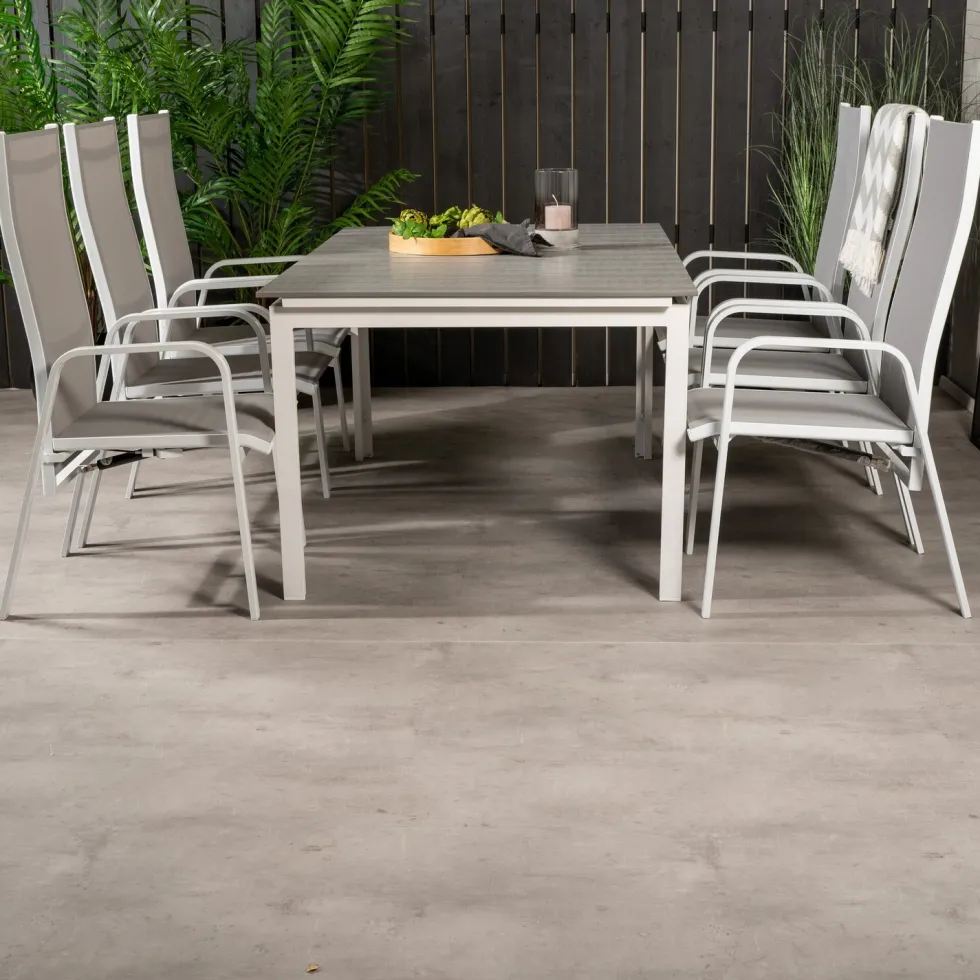 Matgrupp Venture Home Lova 160/240 med 6 Copacabana Stolar