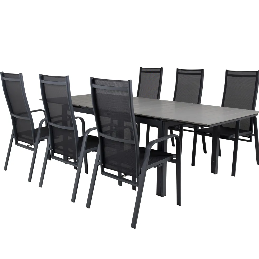 Matgrupp Venture Home Lova 160/240 med 6 Copacabana Stolar