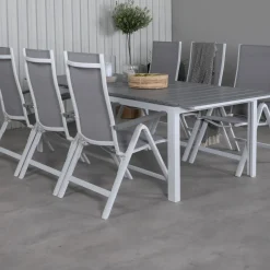 Matgrupp Venture Home Lova 224 Vit med 6 Aleyna Positionsstolar