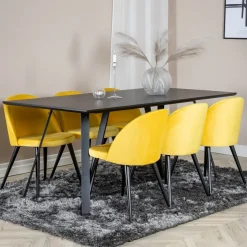 Matgrupp Venture Home Madde med 6 Valentina Stolar Sammmet