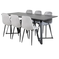 Matgrupp Venture Home Madde med 6 Phoi Stolar Sammet