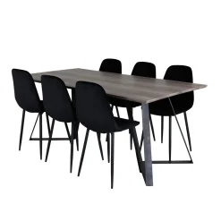 Matgrupp Venture Home Madde med 6 Phoi Stolar Sammet