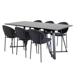Matgrupp Venture Home Madde med 6 Valor Stolar Polyestertyg