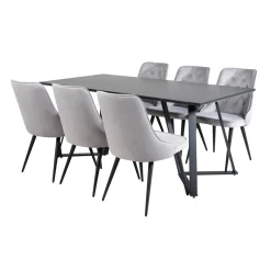 Matgrupp Venture Home Madde med 6 Vera Stolar Sammet