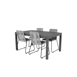 Matgrupp Venture Home Madrid 160/240 med 4 Leon Stolar
