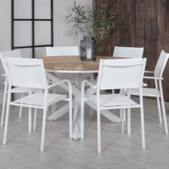 Matgrupp Venture Home Mendi Rund med 6 Sami Stolar