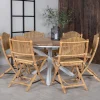 Matgrupp Venture Home Mendi Rund med 6 Cane Stolar