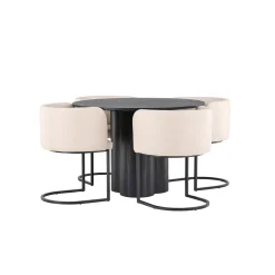 Matgrupp Venture Home Olivia Ø 110 cm med 4 Simrishamn Stolar