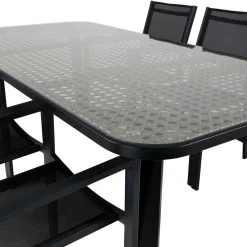 Matgrupp Venture Home Olle med 6 Curz Stapelbara Matstolar