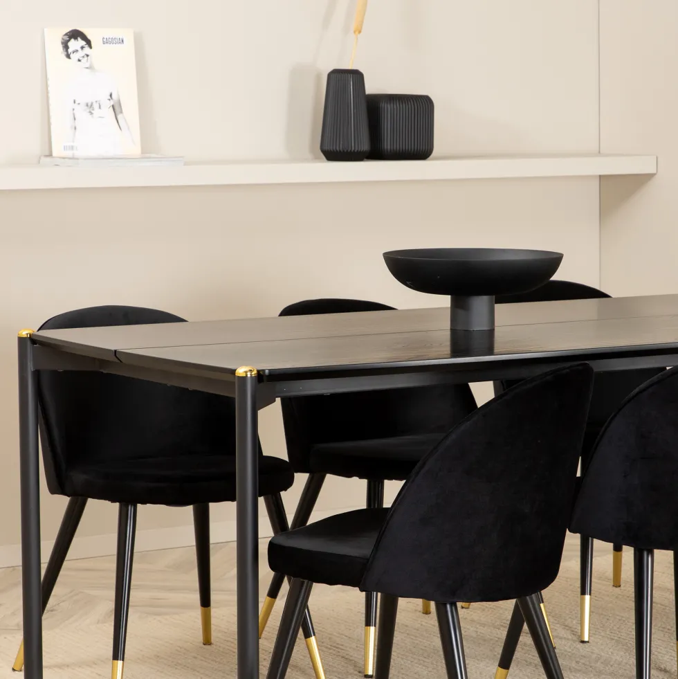 Matgrupp Venture Home Paris med 6 Valentina Stolar Sammet