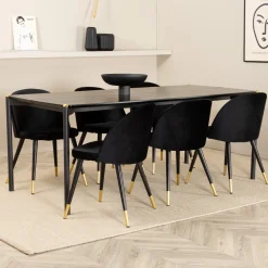 Matgrupp Venture Home Paris med 6 Valentina Stolar Sammet