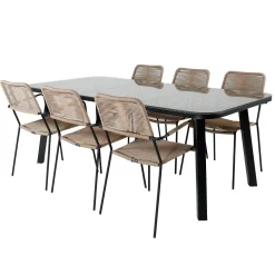 Matgrupp Venture Home Peoria med 6 Leon Matstolar