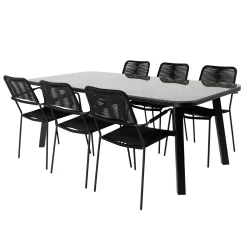 Matgrupp Venture Home Peoria med 6 Leon Matstolar