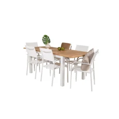 Matgrupp Venture Home Perla 152/210 med 6 Siri MatstolarBlanka Ben