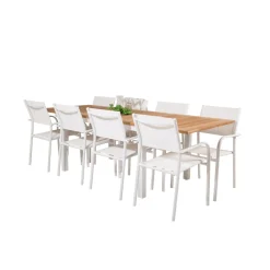 Matgrupp Venture Home Perla 160/240 med 8 Siri MatstolarBlanka Ben