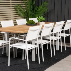 Matgrupp Venture Home Perla 160/240 med 8 Siri MatstolarBlanka Ben