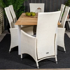 Matgrupp Venture Home Perla 152/210 med 6 Pishi MatstolarBlanka Ben