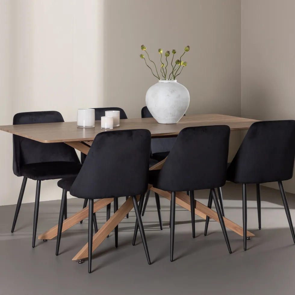 Matgrupp Venture Home Piazza 180 med 6 st Night Stolar