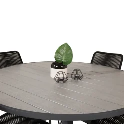 Matgrupp Venture Home Pincy Ø140 med 4 Leon Karmstolar