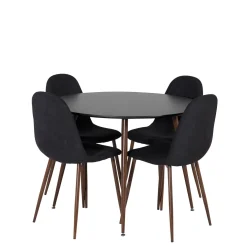 Matgrupp Venture Home Plake med 4 Pobbie Stolar Polyestertyg Runt