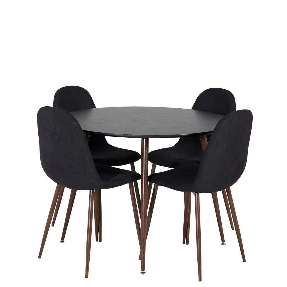 Matgrupp Venture Home Plake med 4 Pobbie Stolar Polyestertyg Runt