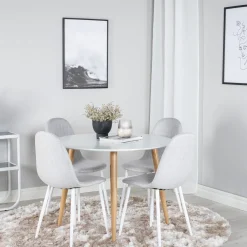 Matgrupp Venture Home Plake med 4 Pobbie Stolar Polyestertyg Runt