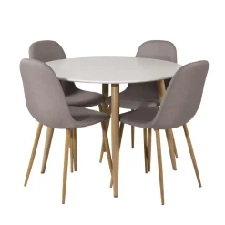Matgrupp Venture Home Plake med 4 Pobbie Stolar Polyestertyg Runt