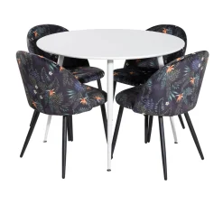 Matgrupp Venture Home Plake med 4 Valentina Stolar Polyestertyg Runt