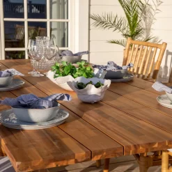 Matgrupp Venture Home Plarra med 6 Cave Karmstolar