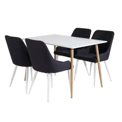 Matgrupp Venture Home Pobbie med 4 Plake Stolar Polyestertyg