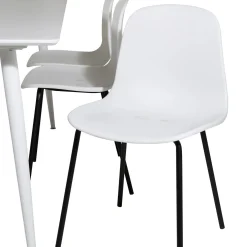Matgrupp Venture Home Pobbie med 6 Ardi StolarVit/Svart