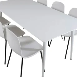 Matgrupp Venture Home Pobbie med 6 Ardi StolarVit/Svart