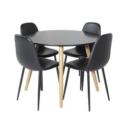 Matgrupp Venture Home Polar Ø100 cm med 4st Plaza Matstolar