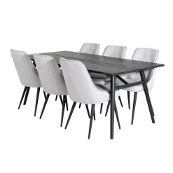 Matgrupp Venture Home Salt med 6 Vera Stolar Polyestertyg