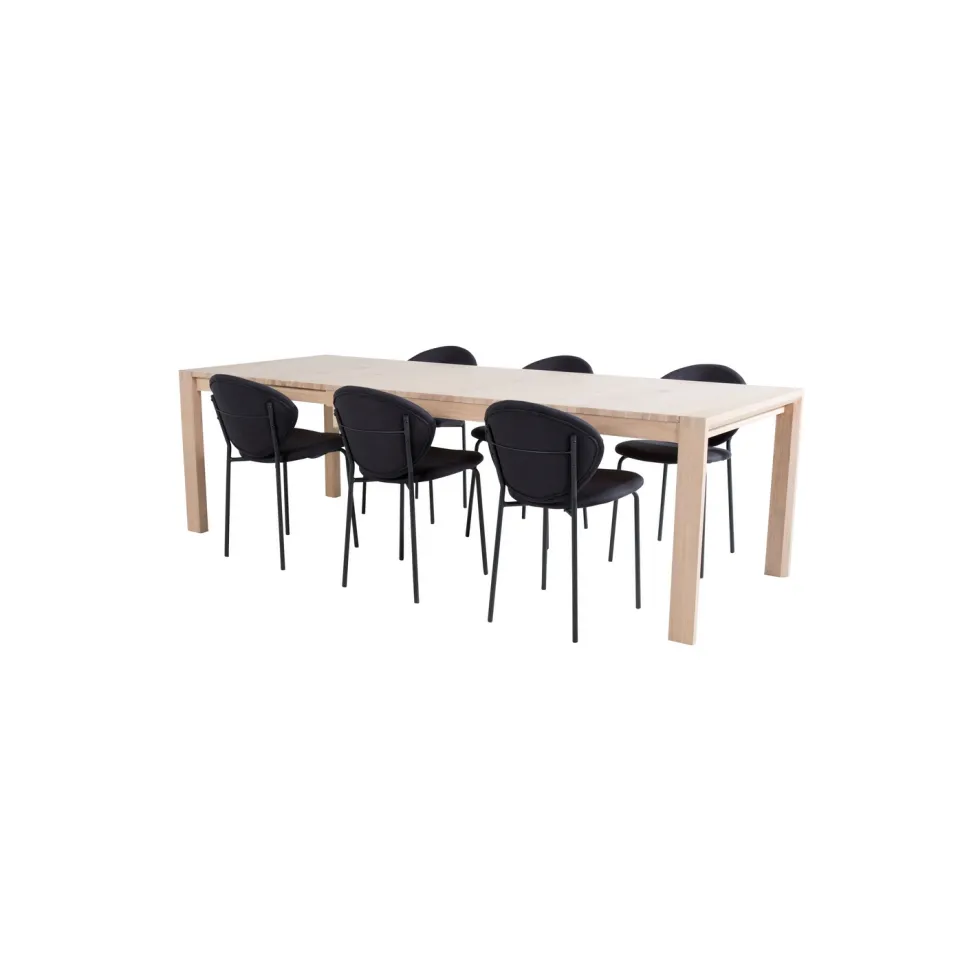 Matgrupp Venture Home Shy med 6 Valor Matstolar