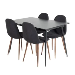 Matgrupp Venture Home Silvia med Iläggsskiva och 4 Pobbie Stolar