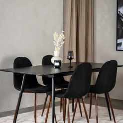 Matgrupp Venture Home Silvia med Iläggsskiva och 4 Pobbie Stolar