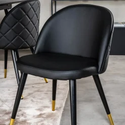 Matgrupp Venture Home Silvia med Iläggsskiva och 4 Valentina Stolar Konstläder