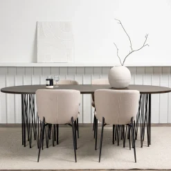 Matgrupp Venture Home Stone med 4 Modesto Stolar