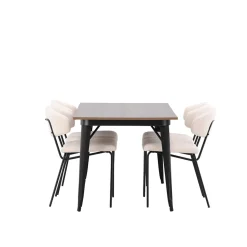 Matgrupp Venture Home Tempe Matbord 140 cm & 4 Chico Stolar i Boucle
