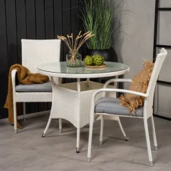 Matgrupp Venture Home Virda Ø 90 med 2 Asta Stolar