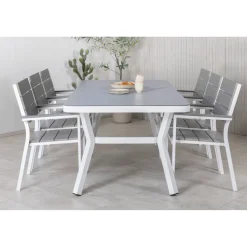 Matgrupp Venture Home Virya Matgrupp Utomhus 200cm med 6 Levels Stapelbara Matstolar