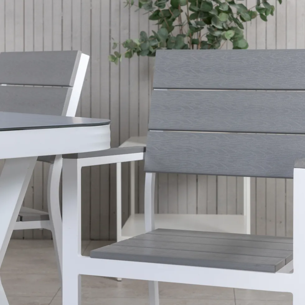 Matgrupp Venture Home Virya Matgrupp Utomhus 200cm med 6 Levels Stapelbara Matstolar