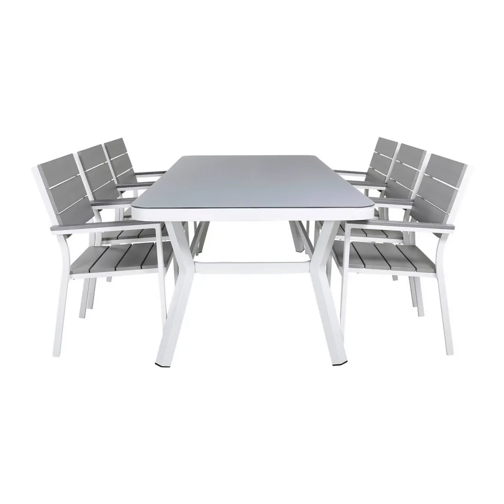 Matgrupp Venture Home Virya Matgrupp Utomhus 200cm med 6 Levels Stapelbara Matstolar