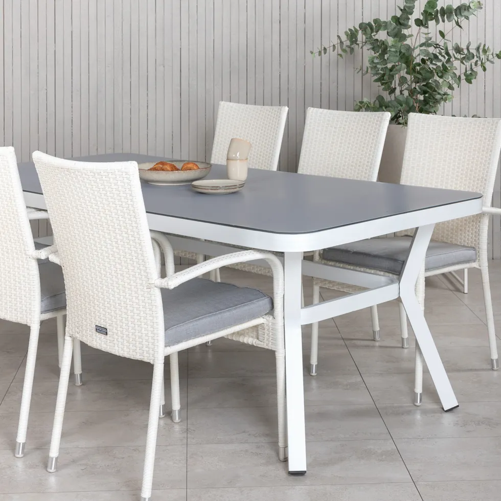 Matgrupp Venture Home Virya 160x90 med 6 Anna Matstolar