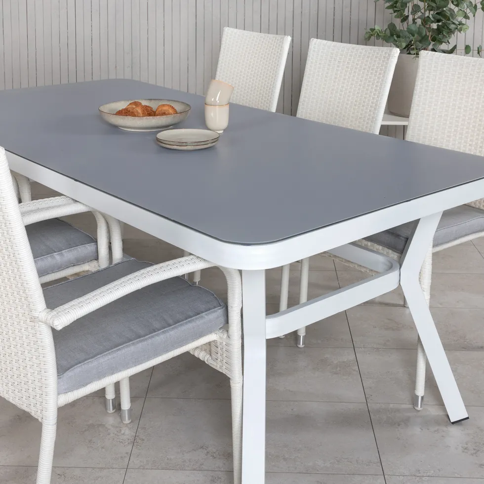 Matgrupp Venture Home Virya 160x90 med 6 Anna Matstolar