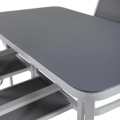 Matgrupp Venture Home Vyn Vit med 4 Curz Stapelbara Matstolar