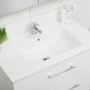 Möbelpaket 4AQUA Slim Vit 80 med Lådor och Spegel Luna LED