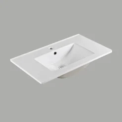 Möbelpaket 4AQUA Slim Vit 80 med Lådor och Spegel Luna LED