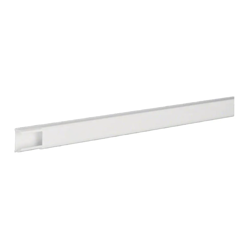 Minikanal Hager ATH 13 x 24 mm 2,1 Meter med Dubbelhäftande Tejp Halogenfri Vit RAL 9016